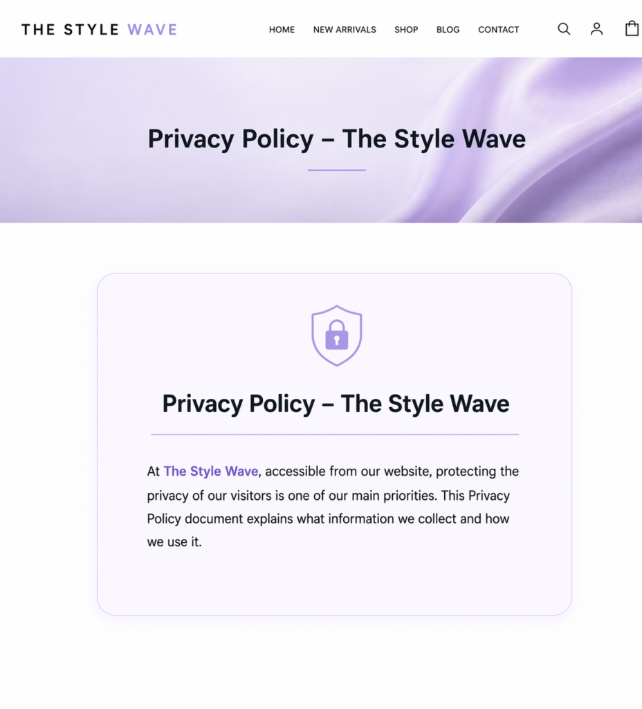 By accessing and using The Style Wave, you agree to comply with the following terms.