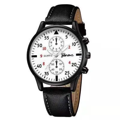hot trending men’s black chronograph watch with brown leather band hot trending men’s black chronograph watch with brown leather band