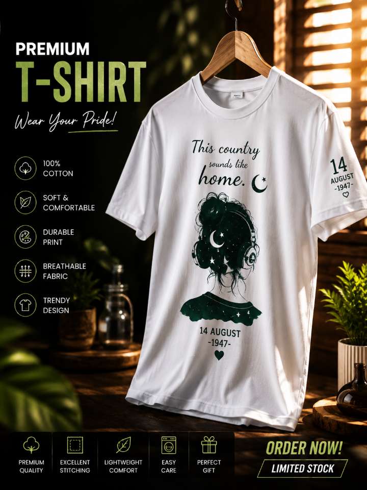premium pakistan 14 august cotton graphic t shirt | independence day tee premium pakistan 14 august cotton graphic t shirt | independence day tee