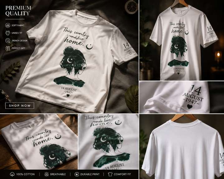 premium pakistan 14 august cotton graphic t shirt | independence day tee premium pakistan 14 august cotton graphic t shirt | independence day tee